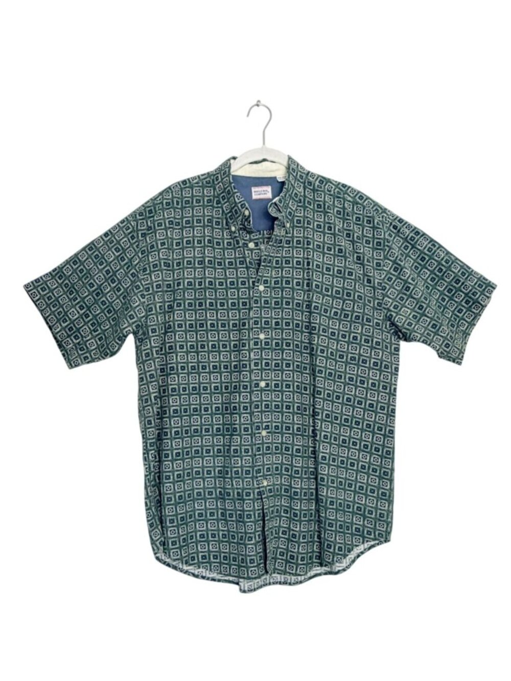 Vintage 90s Bugle Boy Company Geometric Print Button Down Shirt  - Sz L